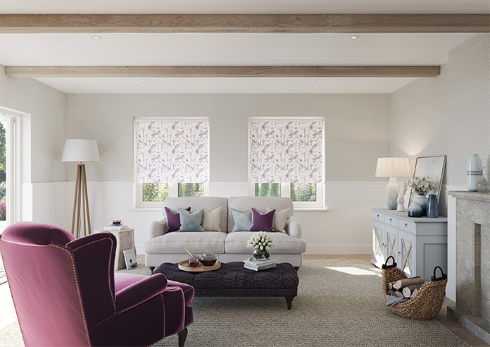Tropical Birds, Amethyst - Twist&Fit Roller Blind - Image 8